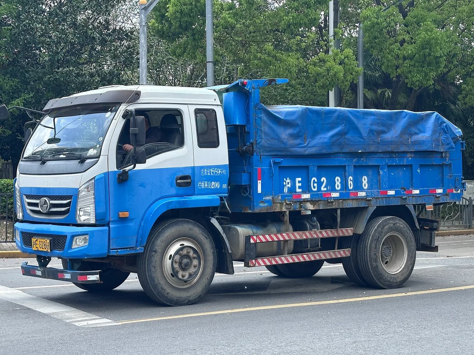 Dumper truck loaded with earth