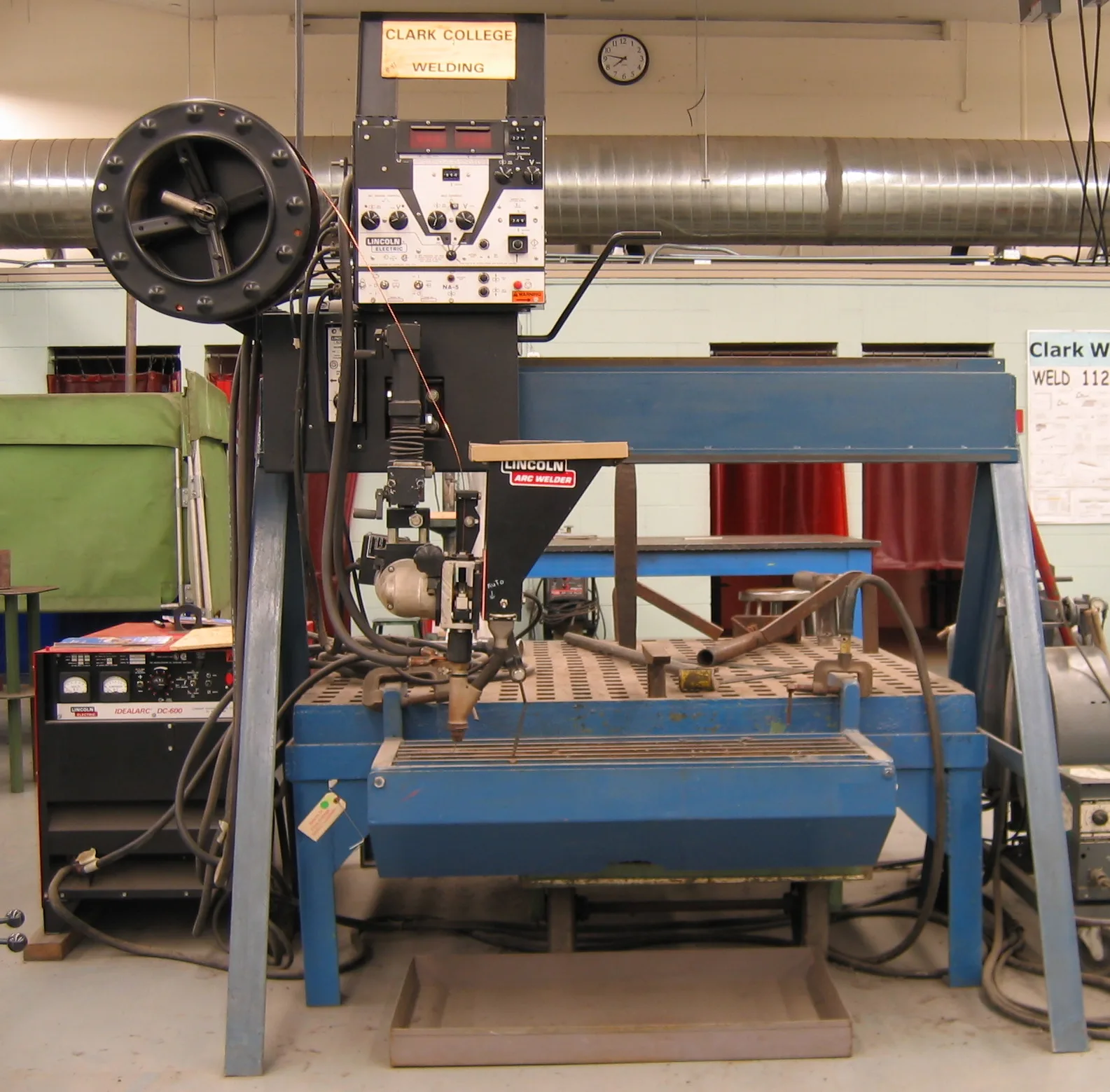 Welding machine and leads on site